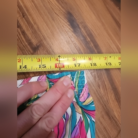 Vtg Pykettes Hawaiian Floral Bird Midi Skirt with Pockets - Picture 9 of 11